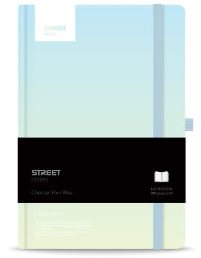 Бележник с ластик A5 Street, твърда корица, 96листа, LOVE