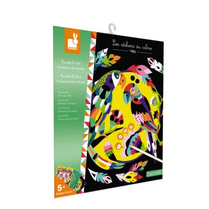 Скреч карти Janod, животни от цял свят