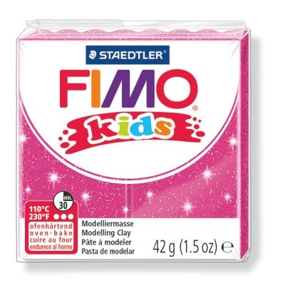 Полимерна глина Staedtler Fimo Kids,42g,блестящо розов 262