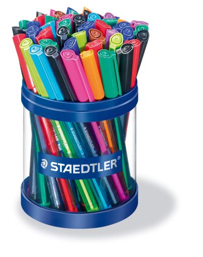 Химикалки Staedtler триъг. 432 М, 50 бр асорти цвята в кутия