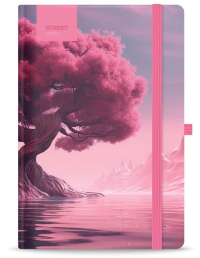 Бележник с ластик A6 Street, твърда корица, 96 листа, JOURNEY