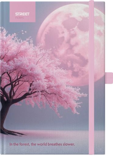 Бележник с ластик A6 Street, твърда корица, 96 листа, Awaken