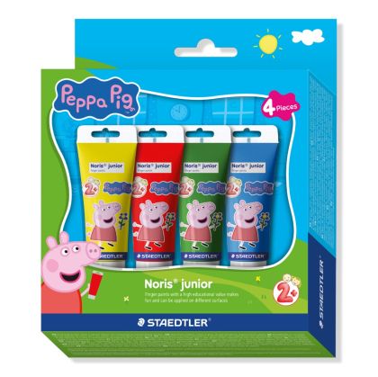 Боя NJ Peppa Pig finger paint, 4 цвята