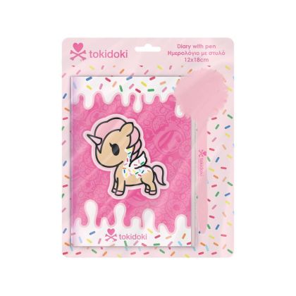 Бележник с катинарче и химикалка, 12x18cm,60л, Tokidoki