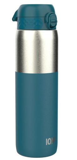 Бутилка за вода Ion8 SC, метална, 600ml, СИНЬОЗЕЛЕН