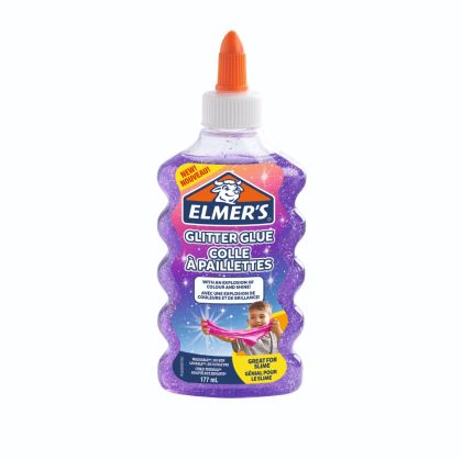 Течно лепило Elmer's Glitter Glue, 177ml, лилаво