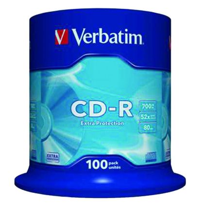 CD-R Verbatim Extra Protect 700MB, 52x оп100 шпиндел