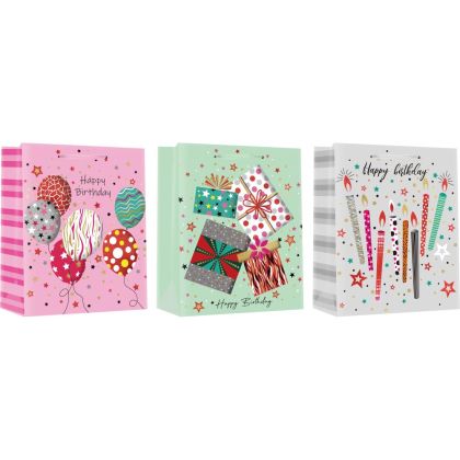 Подаръчна торбичка Deluxe Large Glitter HB, 26x32x12cm