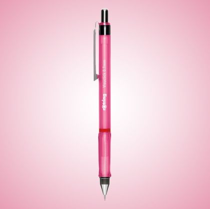 Комплект Rotring Visuclick автоматичен молив, гума, графити, розов 0,5