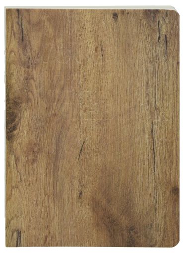 Бележник Wood Style, 12.8х18.5 cm, 80л, ткафяв