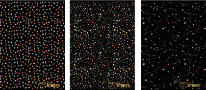 Тетрадка с телчета А4, 60л, широки редове, БГ, Black&Gold