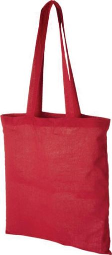 Чанта за пазар, памучна, червен