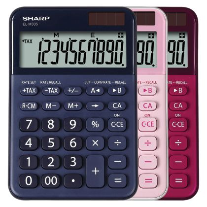 Настолен калкулатор Sharp EL335, 10 разряда, розов