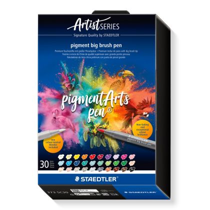 Флумастри Staedtler Pigment Big Brush, 30 цвята