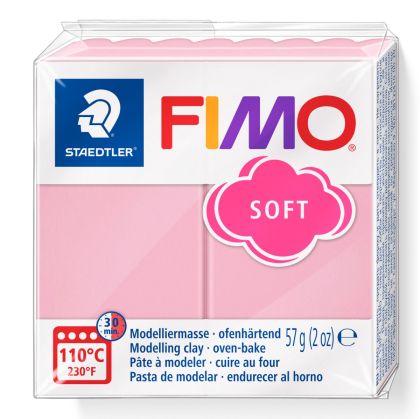 Полимерна глина Staedtler Fimo Soft, 57 g, светло розов T21