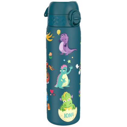 Бутилка за вода Ion8 Print, метална, 600ml, ДРАКОНИ