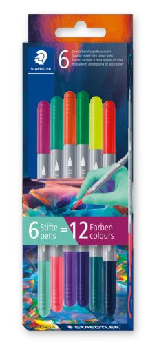 Двувърхи флумастри Staedtler Multiversе, 6 броя, VERSION 1