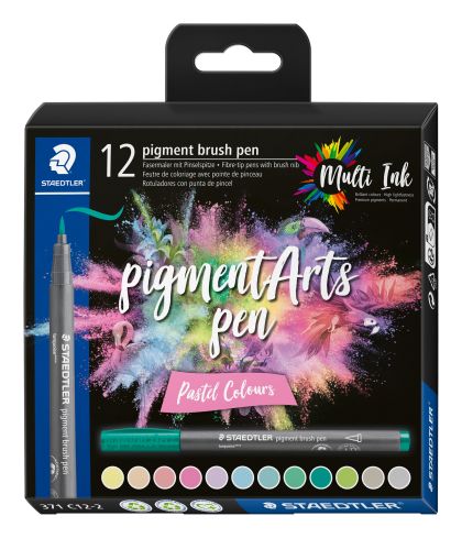 Маркери Staedtler Pigment Arts 371, 12 цвята, 371 c12-2