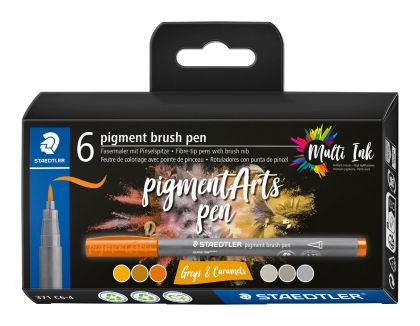 Маркери Staedtler Pigment Arts 371, 6 цвята, 371 c6-4