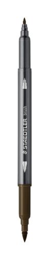 Акварелни флумастри Staedtler 3001, двув, тютюнев 77