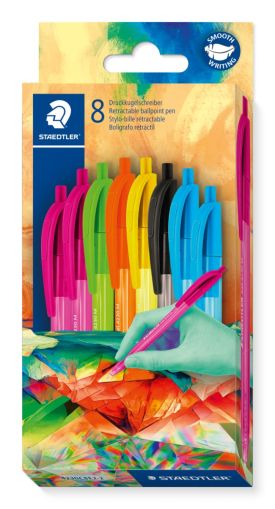 Химикалка Staedtler Multiverse 4230, опаковка 8 цвята, VERSION 2