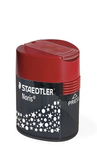 Острилка Staedtler 512 с контейнер, двойна, ЧЕРВЕН