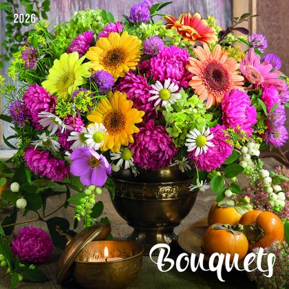 Стенен календар 12-листов, 2026, Bouquets