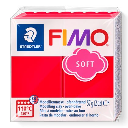Полимерна глина Staedtler Fimo Soft, 57 g, червен 24