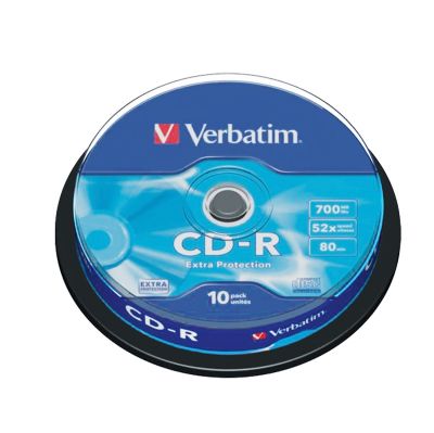 CD-R Verbatim Extra Protect 700MB, 52x оп10 шпинд.
