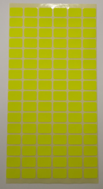 Етикети 12х18 mm, 10 листа., 960 броя, жълти