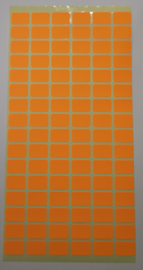 Етикети 12х18 mm, 10 листа., 960 броя, оранжеви