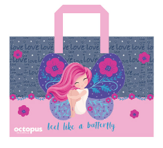 Текстилна чанта Octopus, за блок No5, Butterfly
