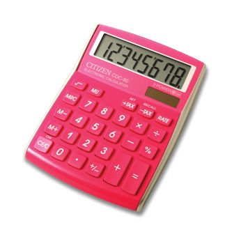 Настолен калкулатор Citizen Color Line CDC 80, РОЗОВ