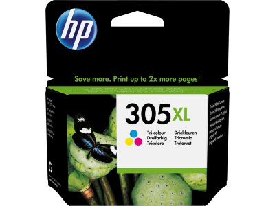 HP Патрон 3YM63AE, No305XL, 200 страници/5%, Cyan, Yellow, Magenta