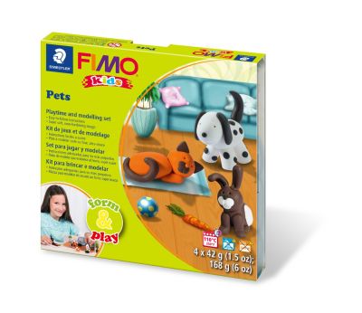 Комплект глина Staedtler Fimo Kids, 4x42g, Pet