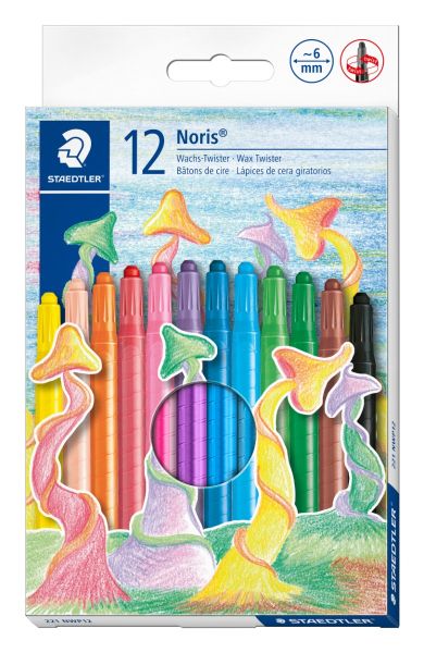 Пастели Staedtler Noris Club Twister 221, 12 цвята