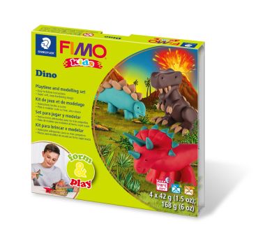 Комплект глина Staedtler Fimo Kids, 4x42g, Dino