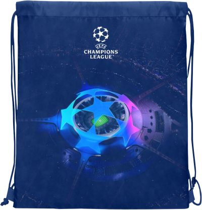 Чанта за спорт UEFA, 35x44 cm, синя