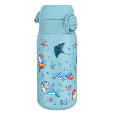 Бутилка за вода Ion8 Print, мет, 400ml, Sharks