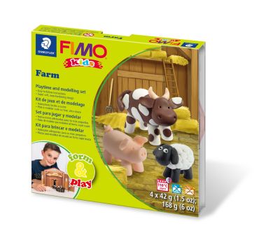 Комплект глина Staedtler Fimo Kids, 4x42g, Farm