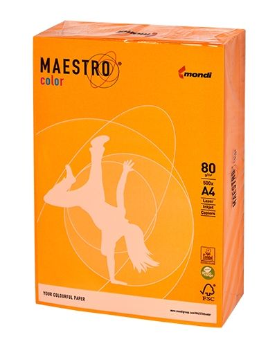 Копирна хартия Maestro Color 80g опаковка 500 стзлатоAG10