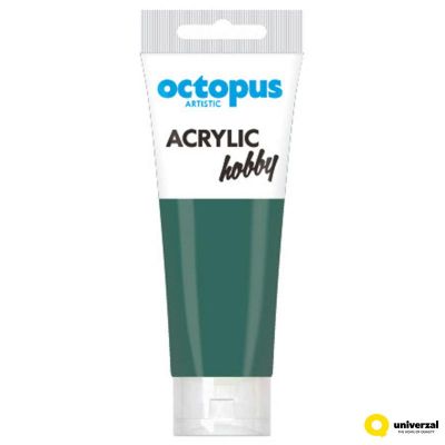 Акрилна боя Octopus Hobby, в тубичка 75ml, тъмно зелена