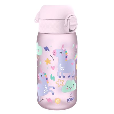 Бутилка за вода Ion8 Print, Recyclon, 350 ml, еднорози