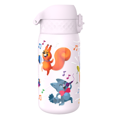 Бутилка за вода Ion8 Print, метална, 400ml,Animal Band