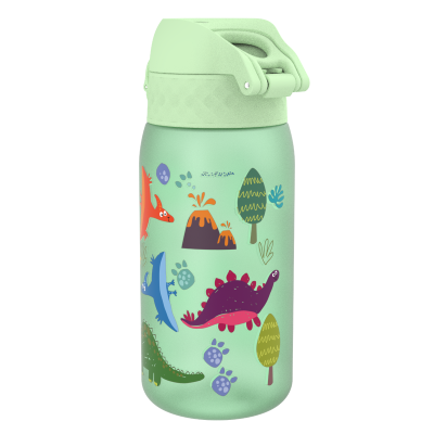 Бутилка за вода Ion8 Print, рециклирана пластмаса, 350ml,Dinosaur