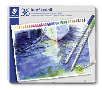 Цветни моливи Staedtler Karat, 36 бр в метална  кутия