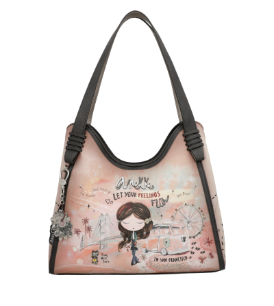 Чанта Anekke Peace&Love Pink, 31x28x15 cm