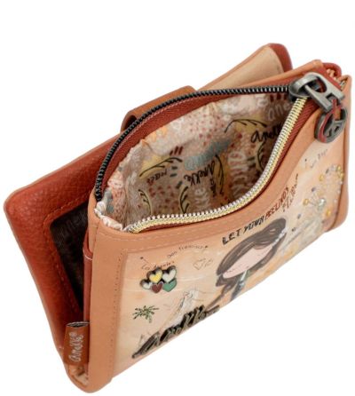 Портфейл Anekke Piece&Love Camel, 15х10х3см