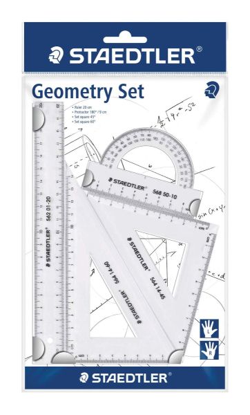 Геометричен комплект Staedtler 20cm, 4 части