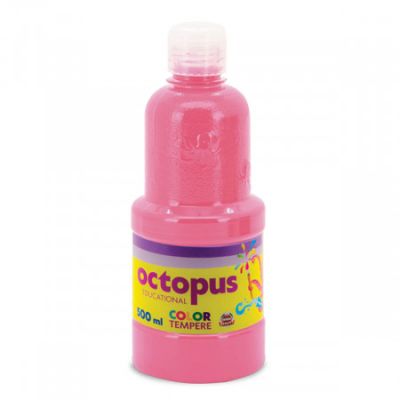 Темперна боя Octopus, 500 мл в бутилка, розова